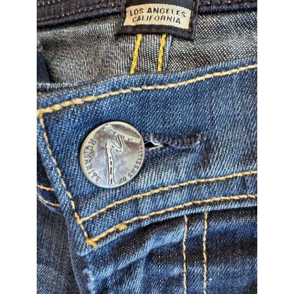 Blue Denim CITIZENS OF HUMANITY Dani Cropped Straight Leg Cuffed Jeans Size 26 - Picture 12 of 16